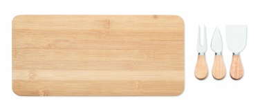 Logotrade promotional items photo of: Bamboo Cheese board set Leipzig