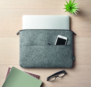 Logotrade promotional giveaway picture of: RPET felt zipped laptop bag