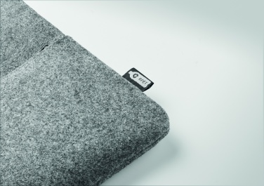Logo trade promotional merchandise image of: RPET felt zipped laptop bag