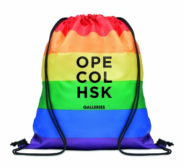 Logotrade promotional item picture of: Rainbow RPET drawstring bag