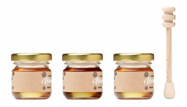 Logo trade business gifts image of: Set of 3 wildflower honey