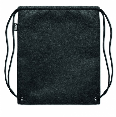 Logo trade business gifts image of: RPET felt drawstring bag
