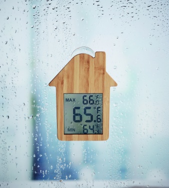 Logo trade promotional item photo of: Bamboo weather station HISA
