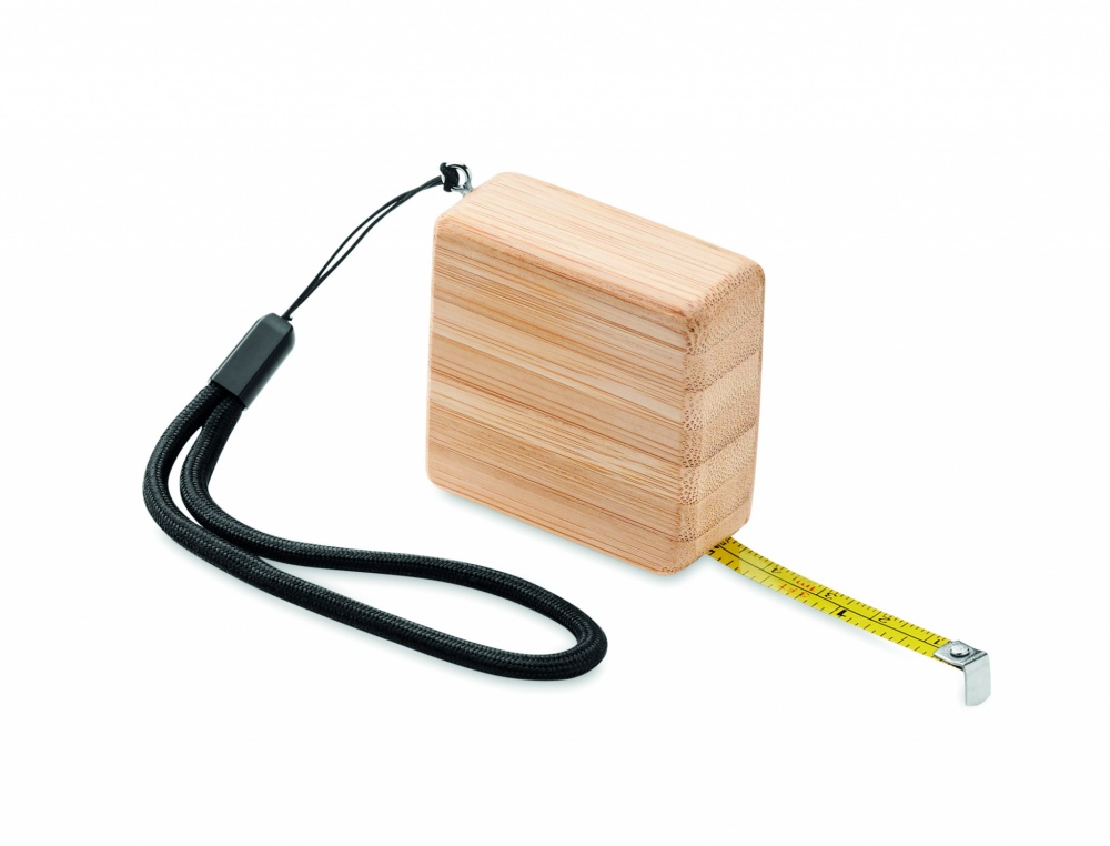 Logotrade corporate gift picture of: Measuring tape in bamboo 1m