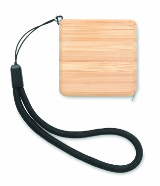Logo trade promotional giveaway photo of: Measuring tape in bamboo 1m