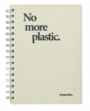 Logo trade promotional products image of: A5 grass notebook 80 lined