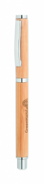 Logo trade business gifts image of: Bamboo gel pen