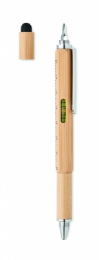Logotrade business gifts photo of: Spirit level pen in bamboo