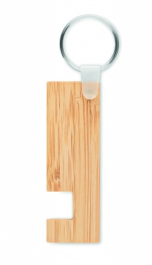 Logotrade promotional product image of: Bamboo stand and key ring Savonlinna