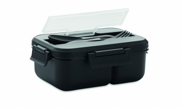 Logo trade promotional products image of: Lunch box with cutlery in PP