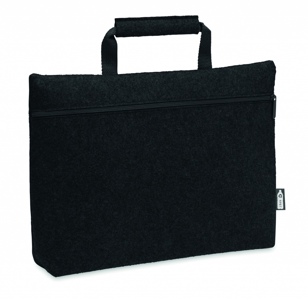 Logo trade promotional gifts picture of: RPET felt zippered laptop bag