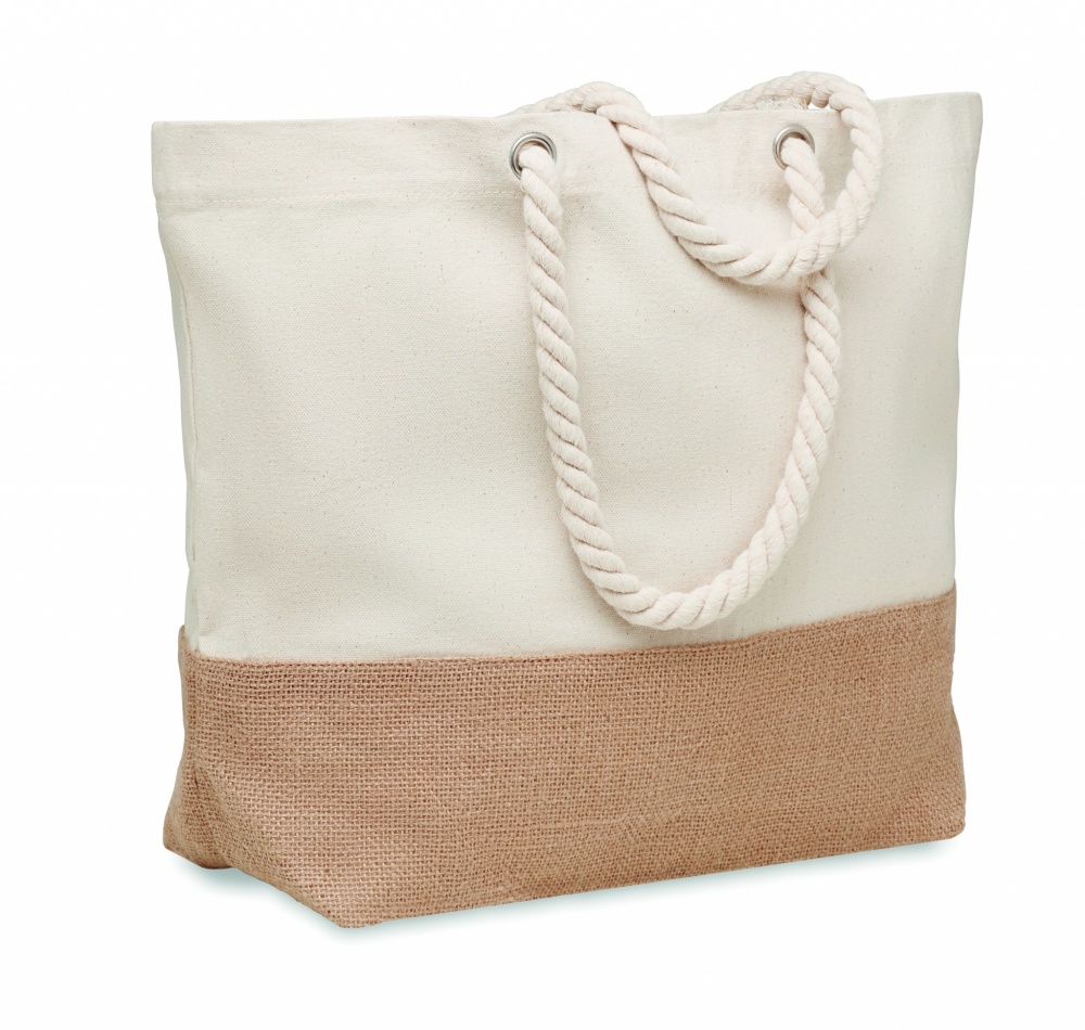 Logo trade promotional gift photo of: Canvas beach bag 280 gr/m²