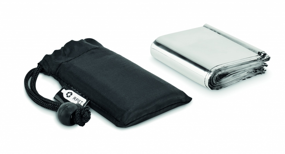 Logo trade business gift photo of: Emergency blanket in a pouch