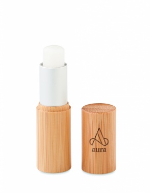 Logo trade advertising product photo of: Lip balm in bamboo tube box