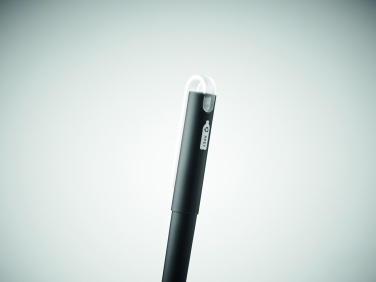 Logo trade promotional giveaways image of: RPET blue gel ink ball pen