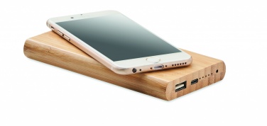 Logo trade business gifts image of: 6000 mAh Bamboo power bank