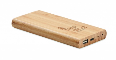 Logo trade promotional gifts image of: 6000 mAh Bamboo power bank