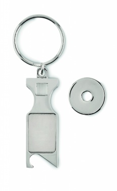 Logotrade promotional gift picture of: Euro Token key ring Porvoo