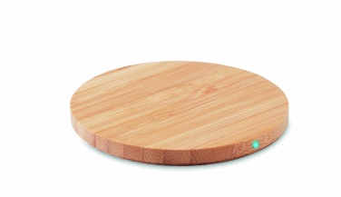 Logotrade corporate gift image of: Bamboo wireless charger 15W