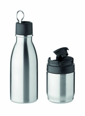 Logo trade advertising product photo of: 2 in 1 double wall bottle 500ml