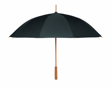 Logo trade promotional giveaway photo of: 23,5 inch RPET/bamboo umbrella