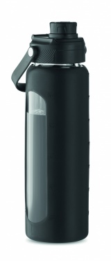 Logo trade promotional merchandise image of: Glass bottle with sleeve 750 ml