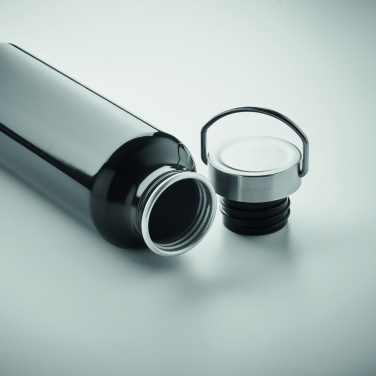 Logo trade corporate gifts image of: Recycled aluminum bottle 500 ml with a stainless steel handle cap