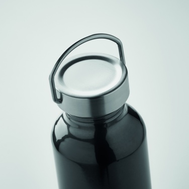 Logo trade corporate gift photo of: Recycled aluminum bottle 500 ml with a stainless steel handle cap