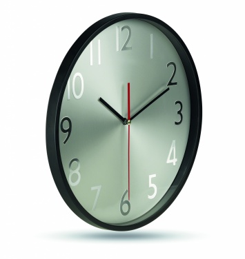 Logotrade promotional gifts photo of: Wall clock w silver background