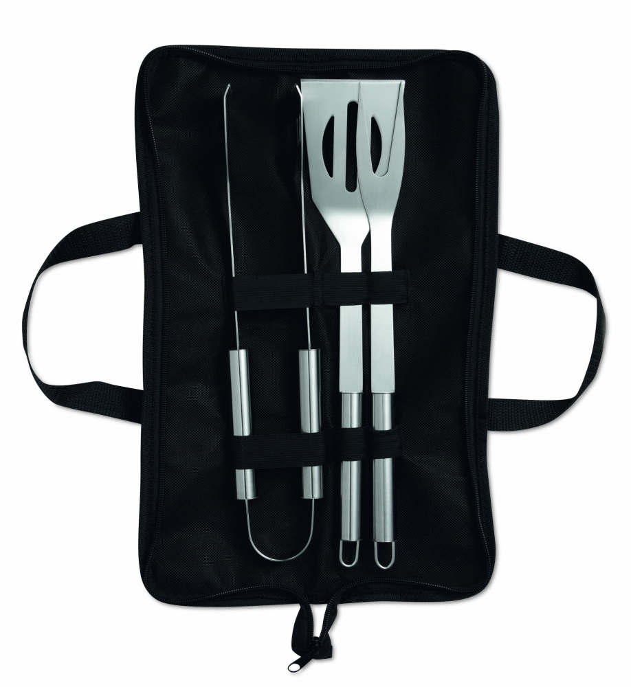 Logo trade promotional merchandise photo of: 3 Barbecue tools in pouch