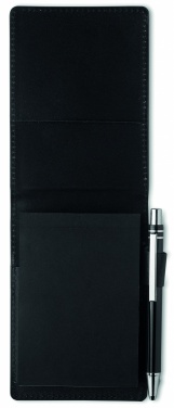 Logo trade promotional gifts image of: A7 notepad in PU pouch w/pen