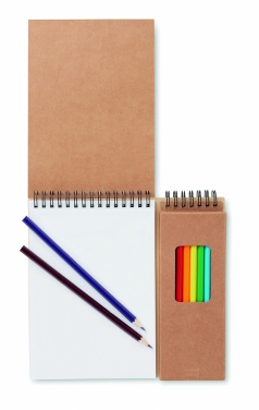 Logo trade promotional giveaway photo of: Colouring set with notepad
