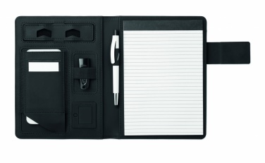 Logo trade promotional merchandise picture of: A5 folder with power bank