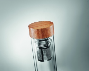 Logotrade advertising product image of: Double wall glass bottle 400ml München