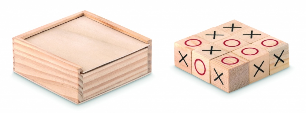 Logo trade promotional giveaways picture of: Wooden tic tac toe