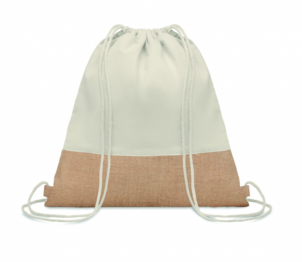 Logotrade promotional item picture of: Drawstring bag w/ jute details