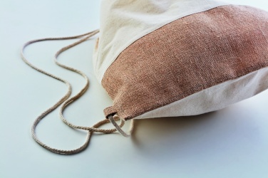 Logo trade promotional items picture of: Drawstring bag w/ jute details