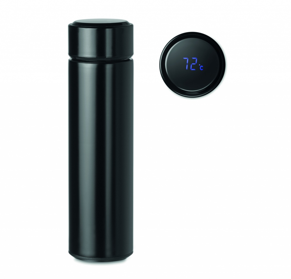Logo trade promotional merchandise photo of: Bottle with touch thermometer