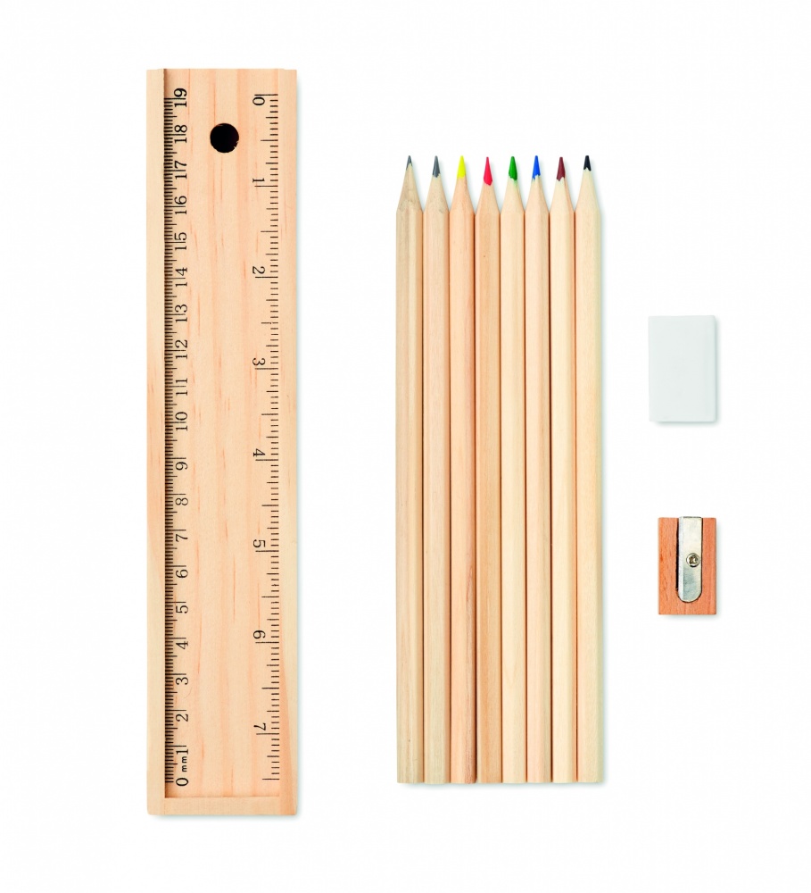 Logotrade promotional product image of: Stationery set in wooden box