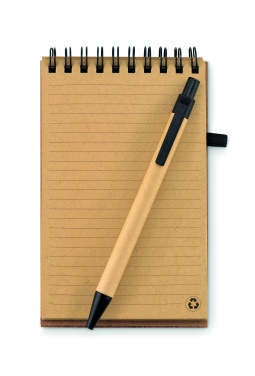 Logo trade promotional gifts image of: A6 Cork notepad with pen