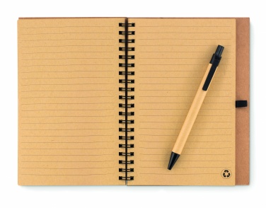 Logo trade corporate gifts image of: Cork notebook with pen