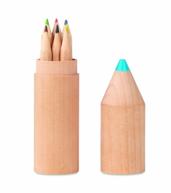 Logo trade advertising products image of: 6 pencils in wooden box