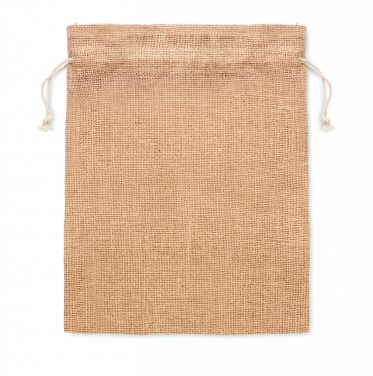 Logo trade promotional items image of: Medium jute gift bag 25 x 32cm