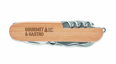Logotrade promotional merchandise photo of: Multi tool pocket knife bamboo