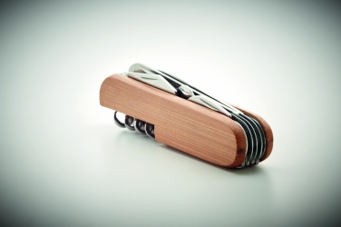Logo trade promotional giveaways picture of: Multi tool pocket knife bamboo