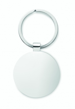 Logotrade promotional item picture of: Round key ring metal bamboo Dobele