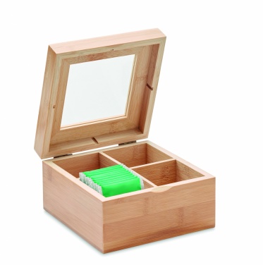 Logo trade advertising product photo of: Bamboo tea box