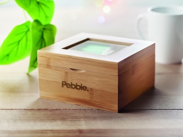 Logo trade promotional items image of: Bamboo tea box