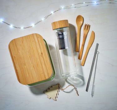 Logotrade promotional item picture of: Glass lunchbox with bamboo lid