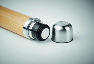 Logo trade promotional products picture of: Double wall bamboo cover flask 400ml CHAN BAMBOO